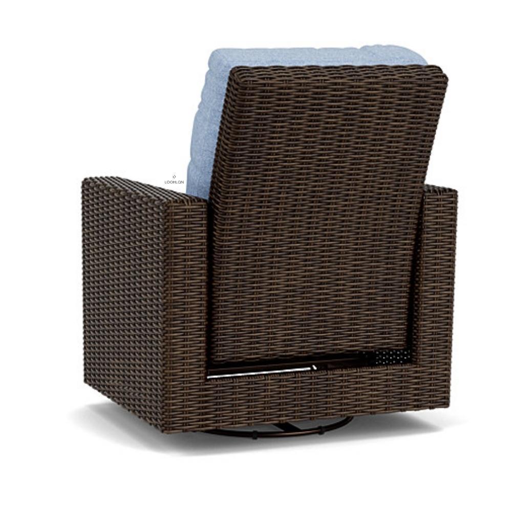 LOOMLAN Outdoor - Mesa Swivel Glider Lounge Chair Premium Wicker Furniture - Outdoor Lounge Chairs