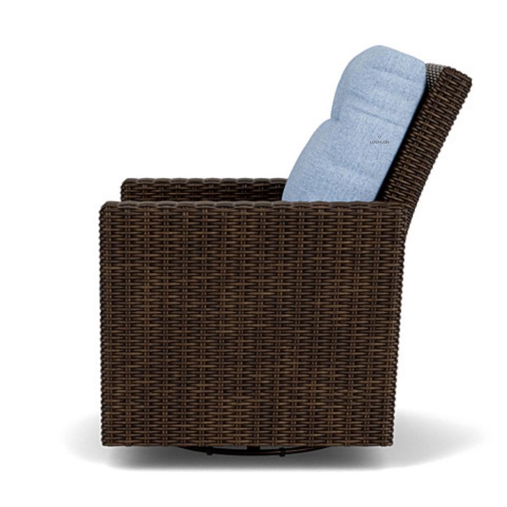 LOOMLAN Outdoor - Mesa Swivel Glider Lounge Chair Premium Wicker Furniture - Outdoor Lounge Chairs