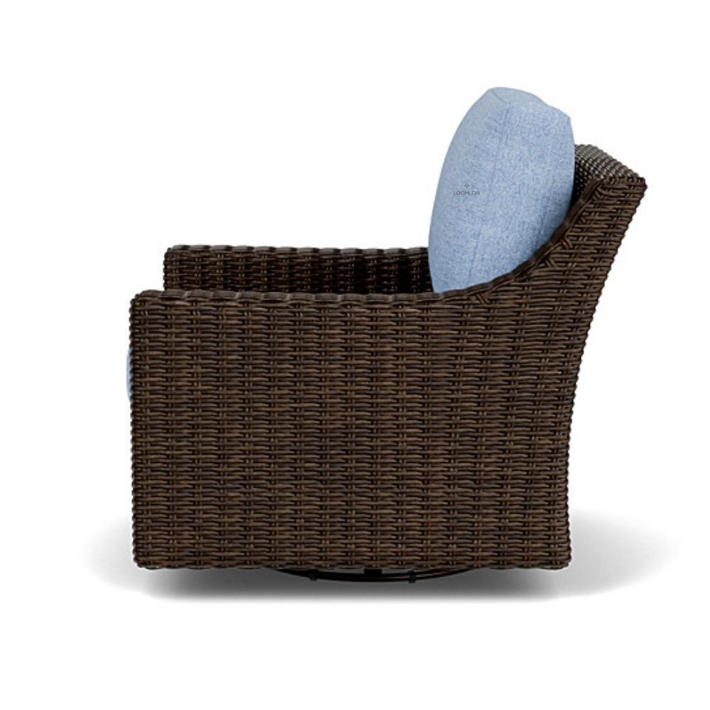 LOOMLAN Outdoor - Mesa Swivel Glider Lounge Chair Premium Wicker Furniture - Outdoor Lounge Chairs