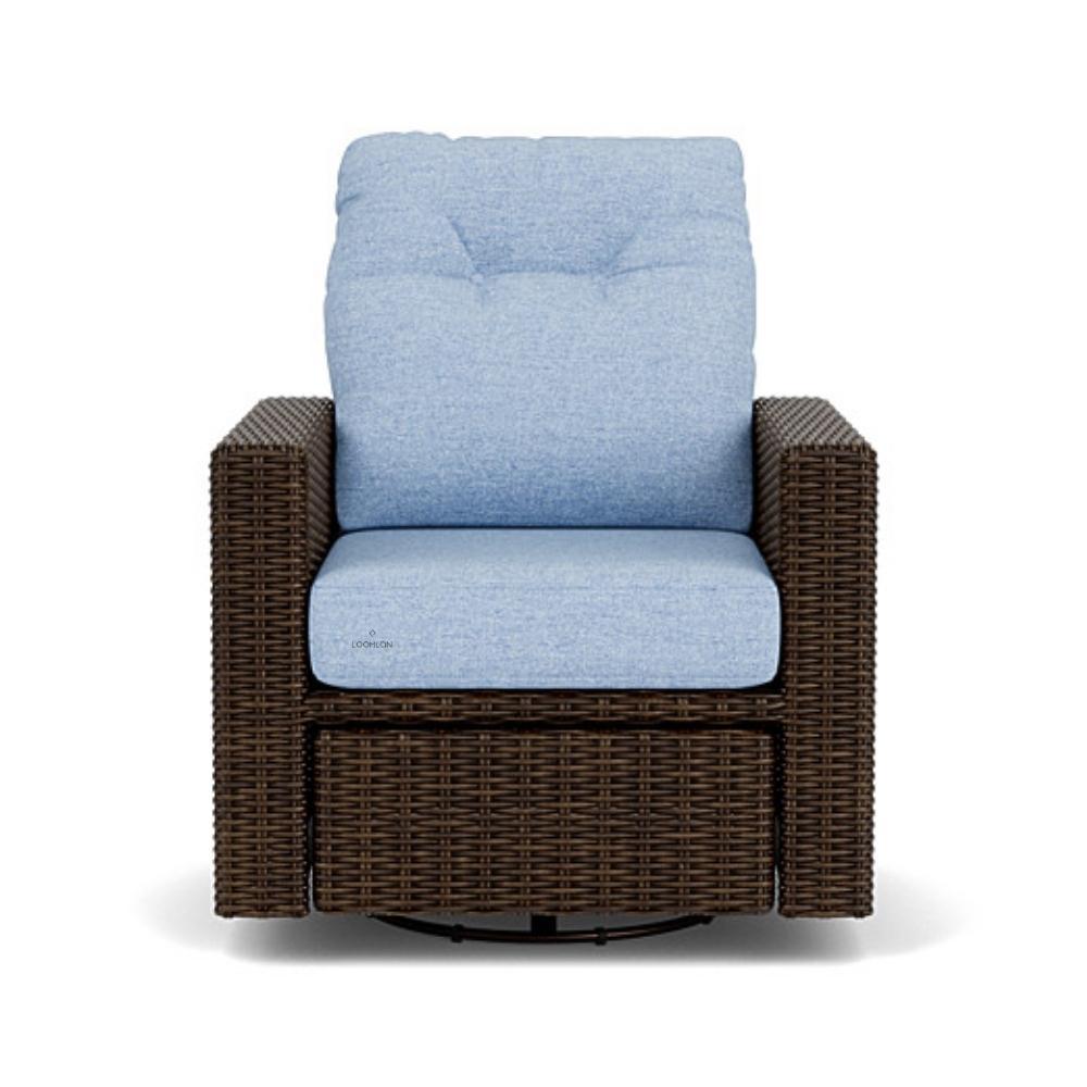 LOOMLAN Outdoor - Mesa Swivel Glider Lounge Chair Premium Wicker Furniture - Outdoor Lounge Chairs