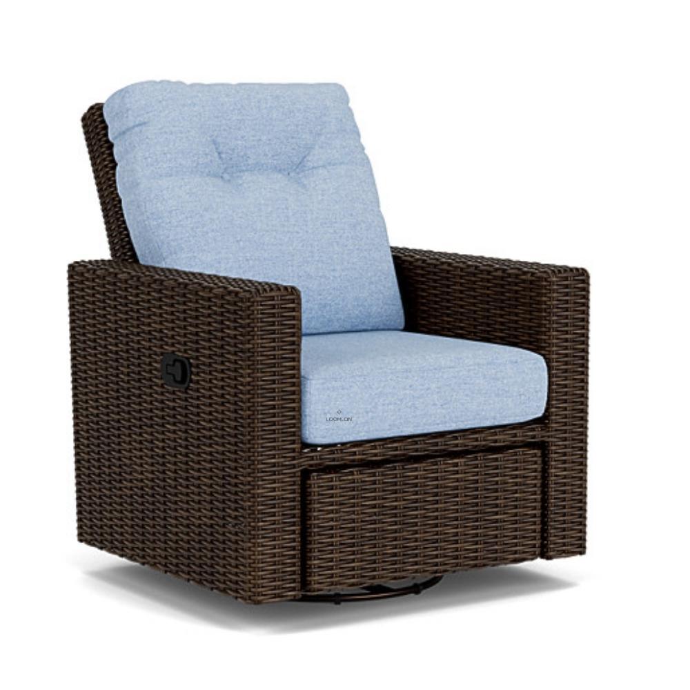 LOOMLAN Outdoor - Mesa Swivel Glider Lounge Chair Premium Wicker Furniture - Outdoor Lounge Chairs