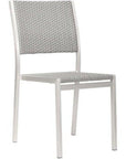 LOOMLAN Outdoor - Metropolitan Armless Chair (Set of 2) Brushed Aluminum - Outdoor Accent Chairs