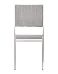 LOOMLAN Outdoor - Metropolitan Armless Chair (Set of 2) Brushed Aluminum - Outdoor Accent Chairs