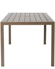 LOOMLAN Outdoor - Milan 87" Rectangular Umbrella Dining Table Made In USA - Outdoor Dining Tables