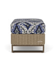 LOOMLAN Outdoor - Milan Ottoman Premium Wicker Furniture Made In USA Lloyd Flanders - Outdoor Ottomans