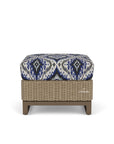 LOOMLAN Outdoor - Milan Ottoman Premium Wicker Furniture Made In USA Lloyd Flanders - Outdoor Ottomans