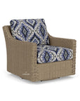 LOOMLAN Outdoor - Milan Swivel Glider Lounge Chair Premium Wicker Furniture Made In USA - Outdoor Lounge Chairs