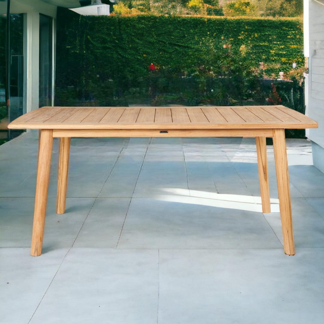 LOOMLAN Outdoor - Modurn Rectangular Teak Outdoor Dining Table - Outdoor Dining Tables