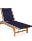 LOOMLAN Outdoor - Montauk Teak Outdoor Reclining Sunlounger with Wheels - Outdoor Cabanas & Loungers