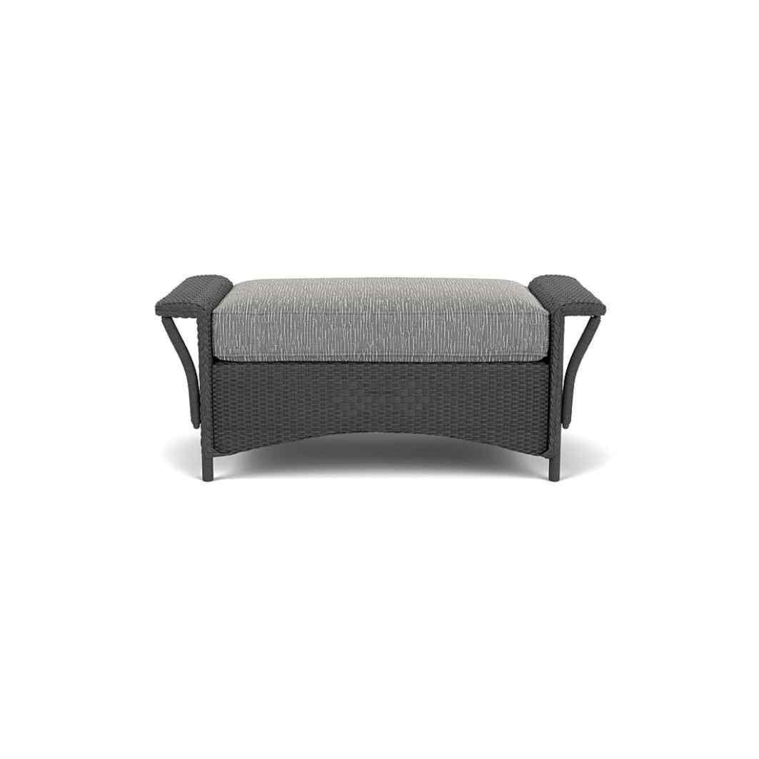 LOOMLAN Outdoor - Nantucket Large Ottoman Premium Wicker Furniture Lloyd Flanders - Outdoor Lounge Chairs