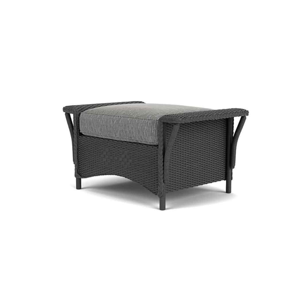 LOOMLAN Outdoor - Nantucket Large Ottoman Premium Wicker Furniture Lloyd Flanders - Outdoor Lounge Chairs