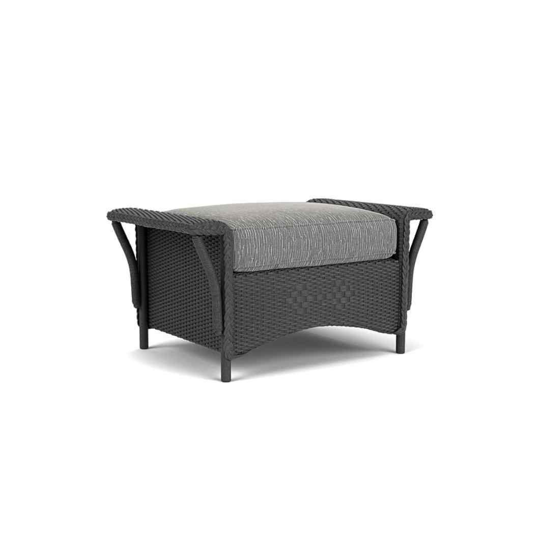 LOOMLAN Outdoor - Nantucket Large Ottoman Premium Wicker Furniture Lloyd Flanders - Outdoor Lounge Chairs