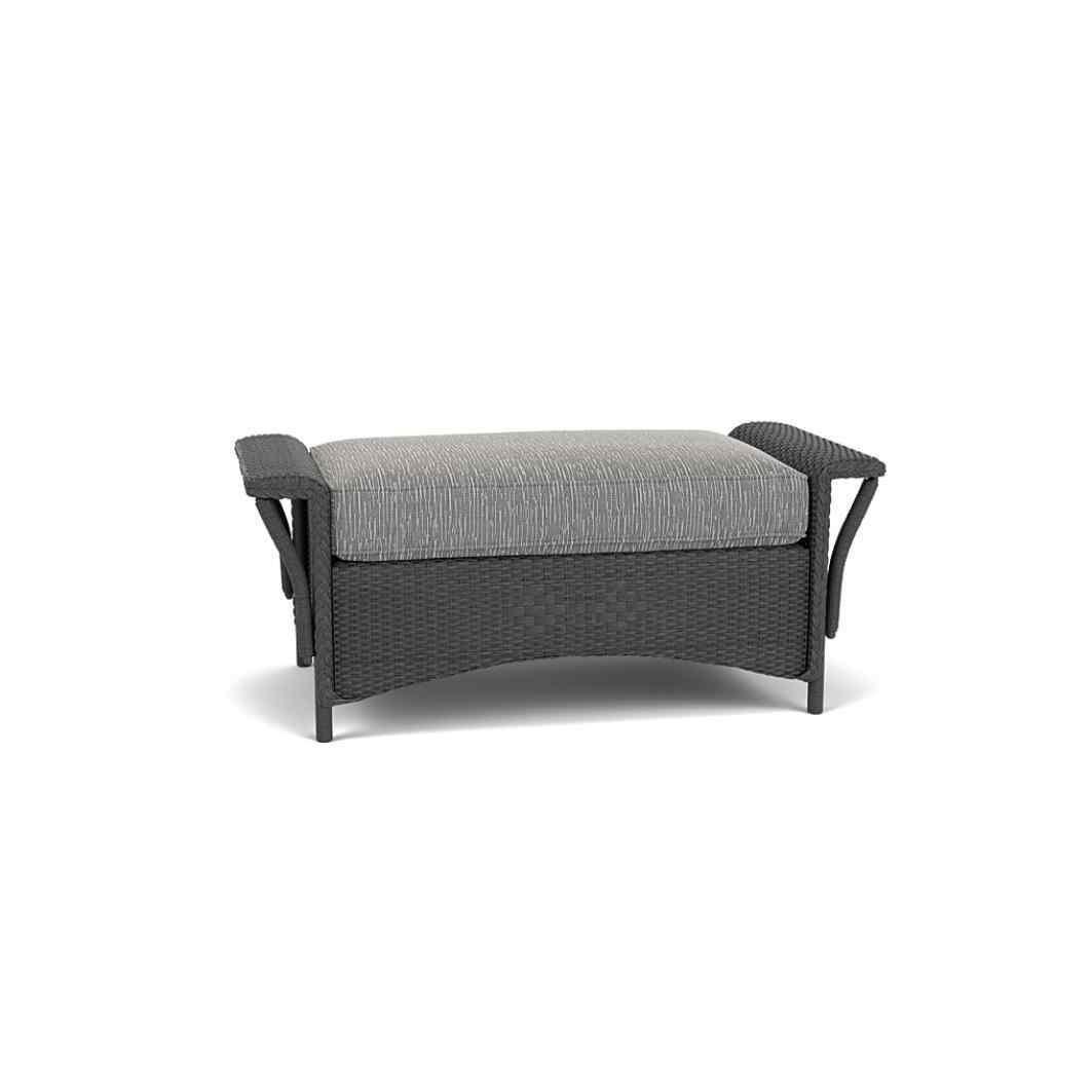 LOOMLAN Outdoor - Nantucket Large Ottoman Premium Wicker Furniture Lloyd Flanders - Outdoor Lounge Chairs