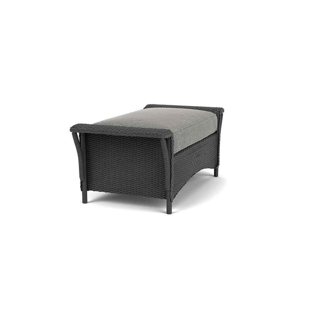 LOOMLAN Outdoor - Nantucket Large Ottoman Premium Wicker Furniture Lloyd Flanders - Outdoor Lounge Chairs