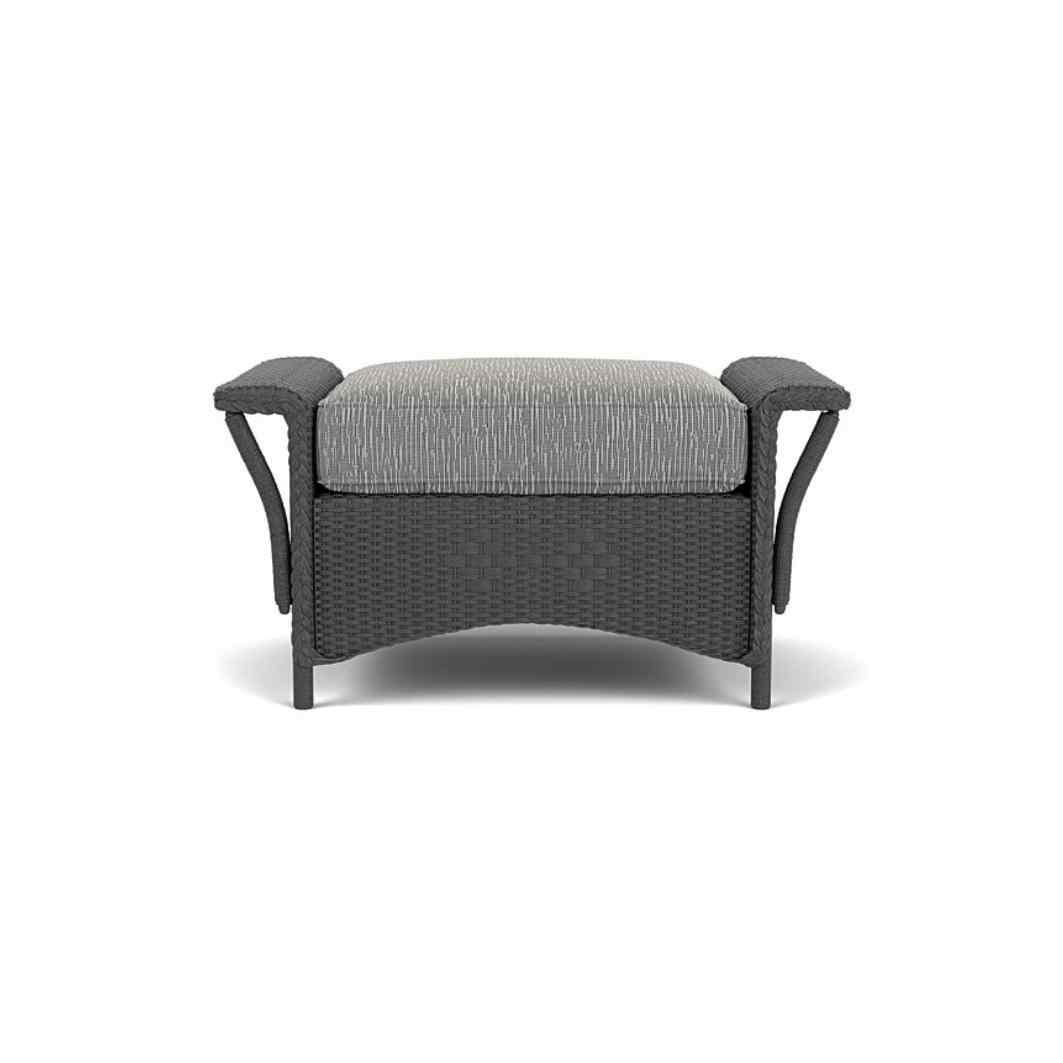 LOOMLAN Outdoor - Nantucket Large Ottoman Premium Wicker Furniture Lloyd Flanders - Outdoor Lounge Chairs