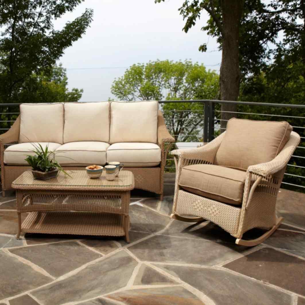 LOOMLAN Outdoor - Nantucket Sofa Premium Wicker Furniture Lloyd Flanders - Outdoor Sofas &amp; Loveseats