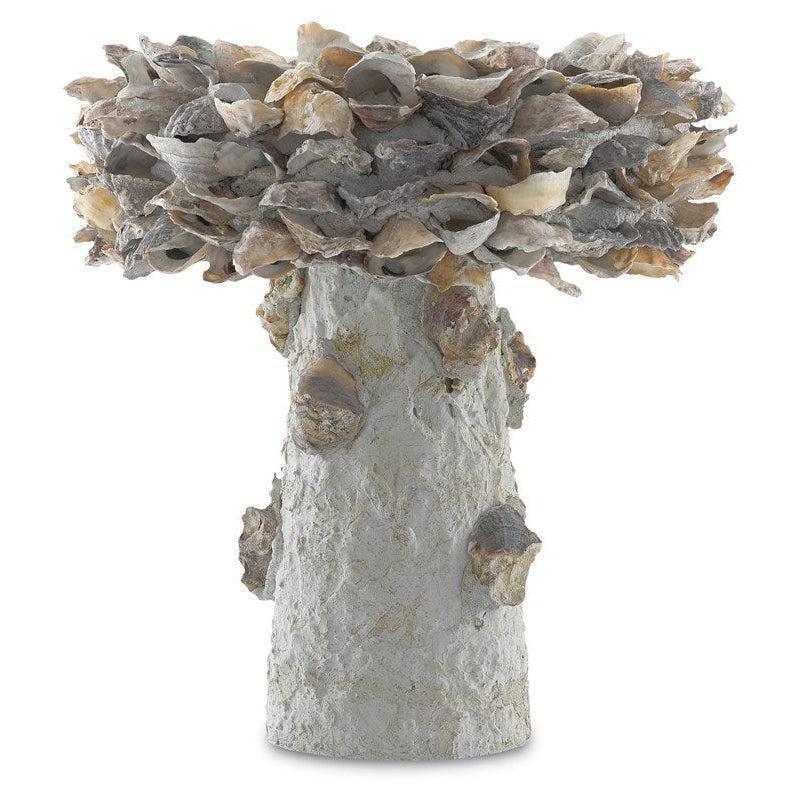 LOOMLAN Outdoor - Natural Oyster Shell Small Bird Bath - Outdoor Accessories