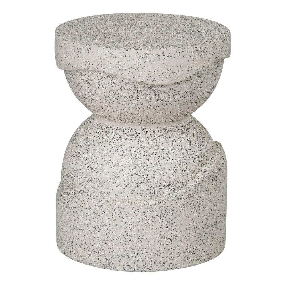 LOOMLAN Outdoor - Noah 18 in. Round Terrazzo Garden Stool - Outdoor Stools