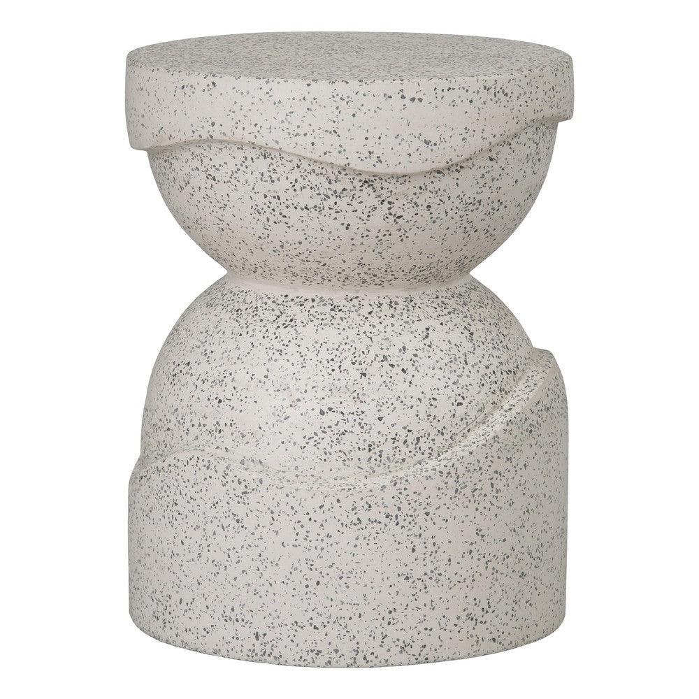 LOOMLAN Outdoor - Noah 18 in. Round Terrazzo Garden Stool - Outdoor Stools