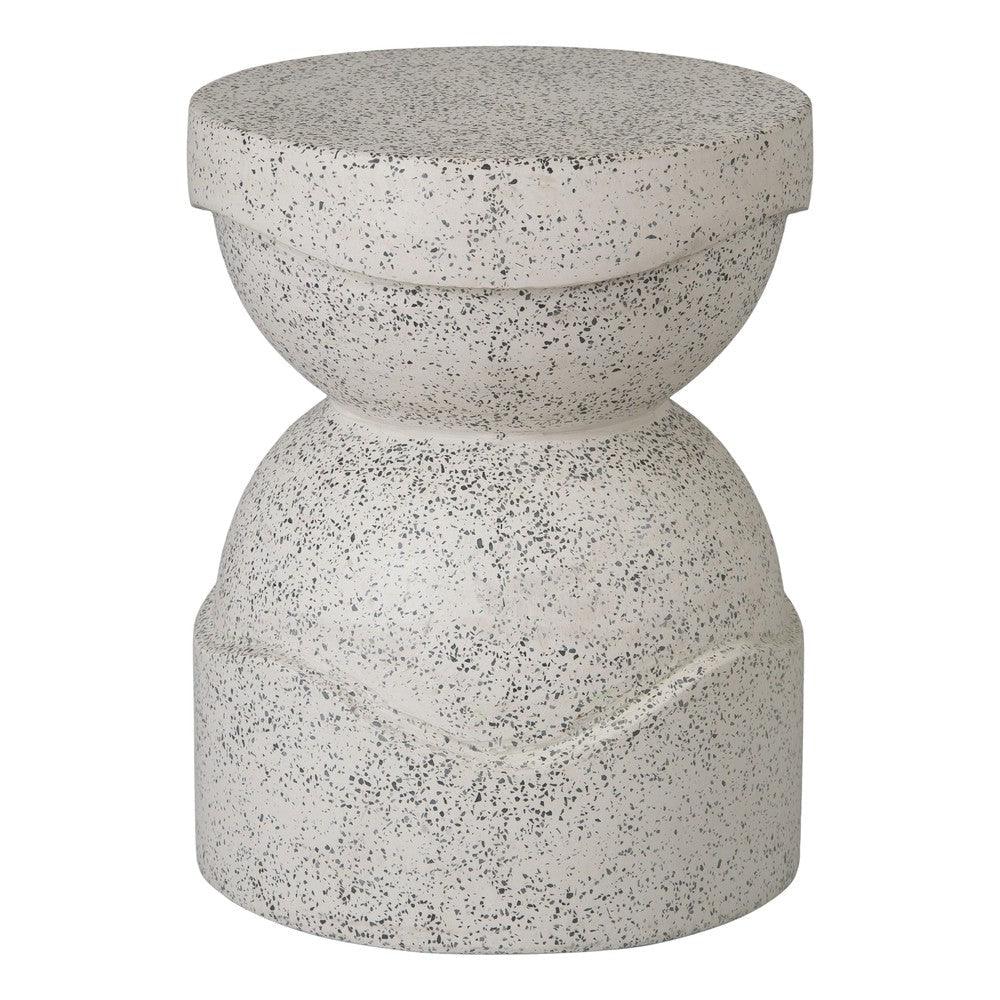 LOOMLAN Outdoor - Noah 18 in. Round Terrazzo Garden Stool - Outdoor Stools