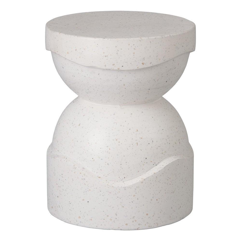 LOOMLAN Outdoor - Noah 18 in. Round Terrazzo Garden Stool - Outdoor Stools