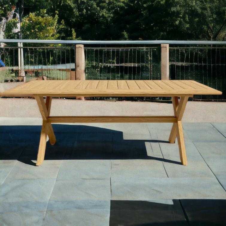 LOOMLAN Outdoor - Oakville Rectangular Outdoor Teak Dining Table - Outdoor Dining Tables