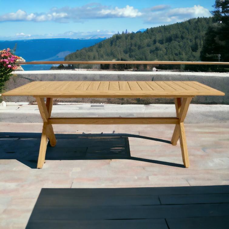 LOOMLAN Outdoor - Oakville Rectangular Outdoor Teak Dining Table - Outdoor Dining Tables