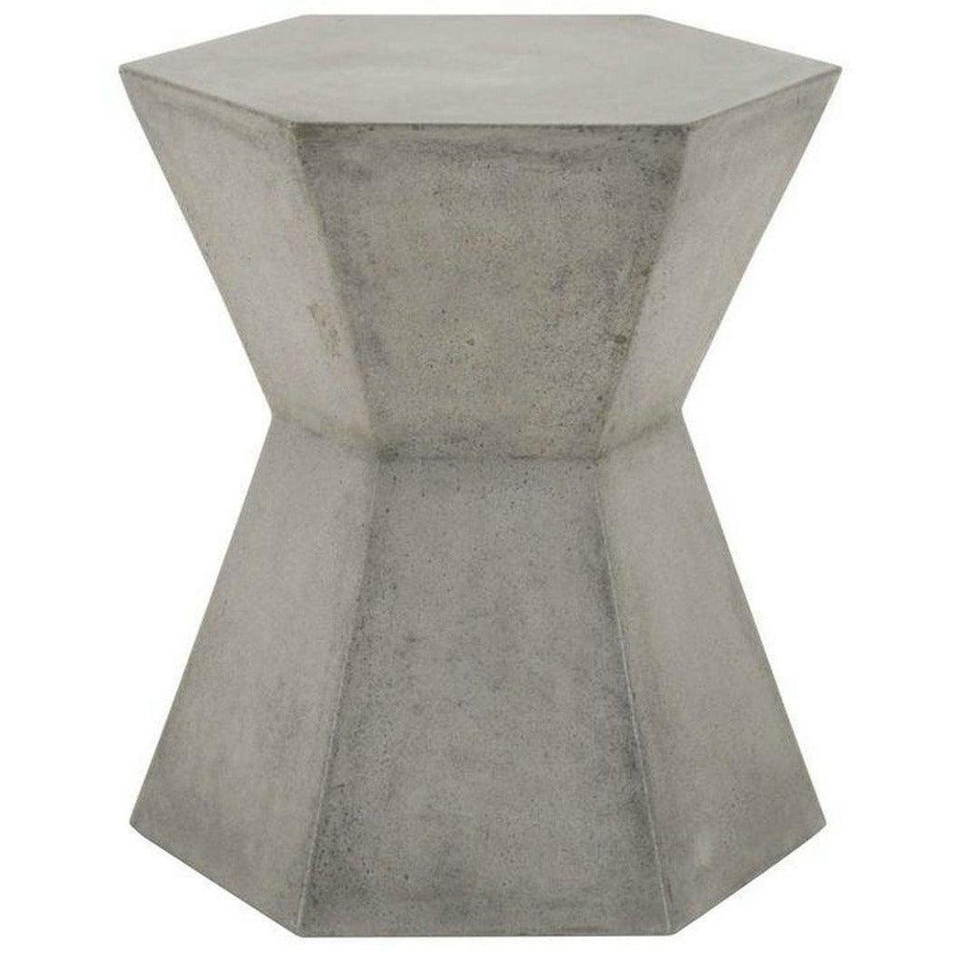 LOOMLAN Outdoor - OPEN BOX Round Bento Accent Table Slate Gray Concrete - Outdoor Side Tables