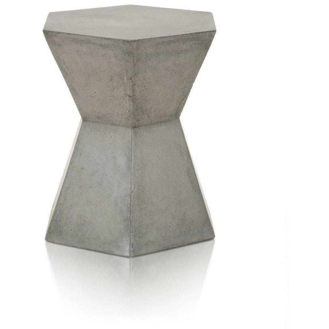 LOOMLAN Outdoor - OPEN BOX Round Bento Accent Table Slate Gray Concrete - Outdoor Side Tables