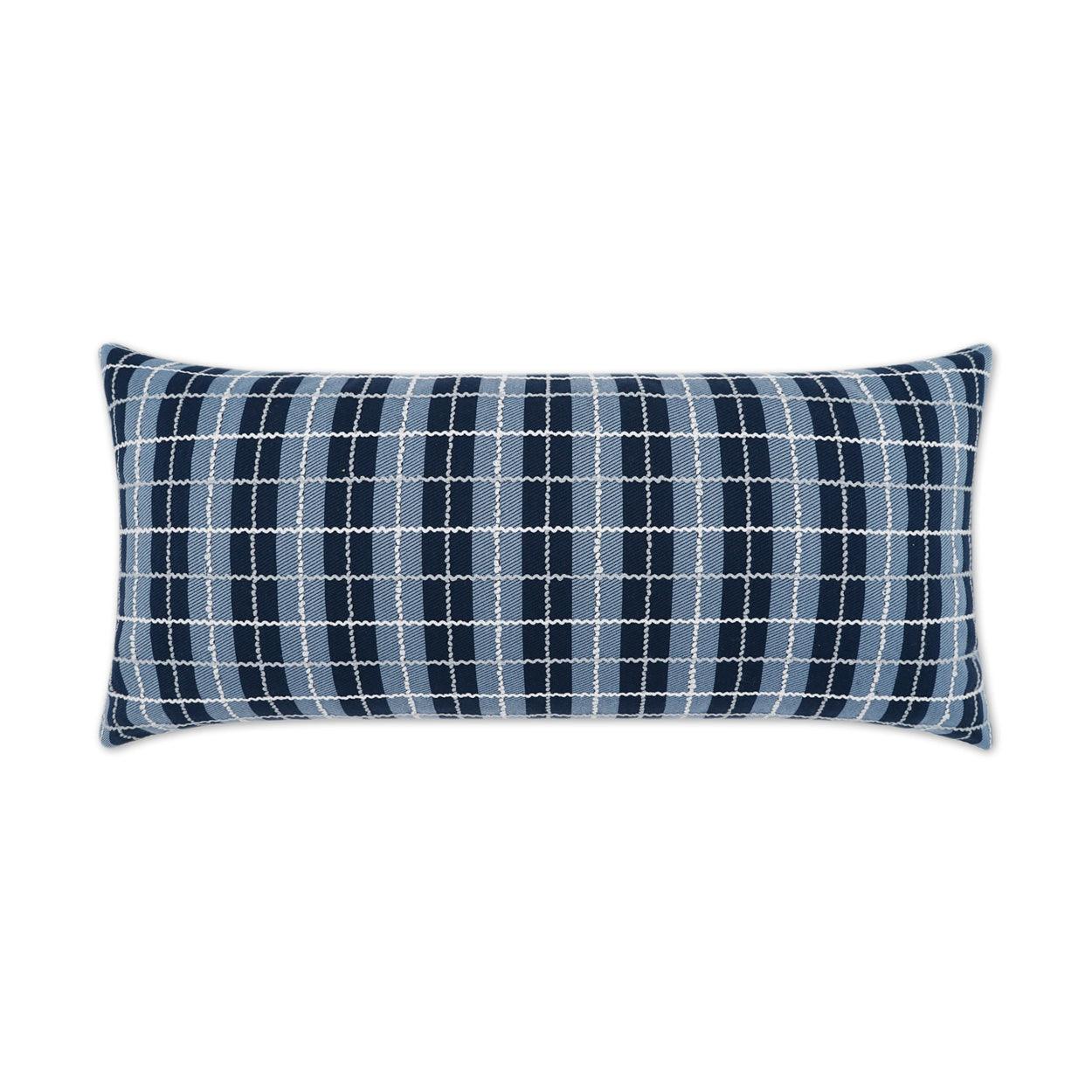 LOOMLAN Outdoor - Outdoor Ando Lumbar Pillow - Azure - Outdoor Pillows