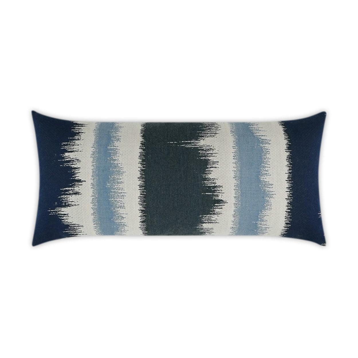 LOOMLAN Outdoor - Outdoor Awaken Lumbar Pillow - Indigo - Outdoor Pillows