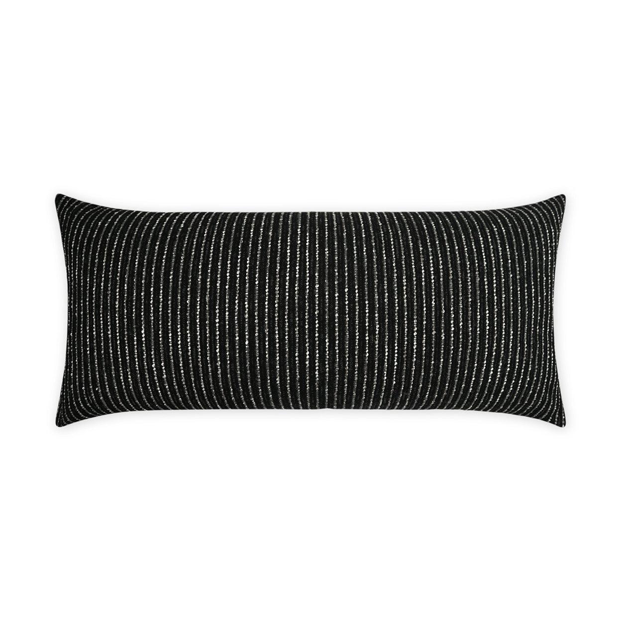 LOOMLAN Outdoor - Outdoor Burson Lumbar Pillow - Onyx - Outdoor Pillows