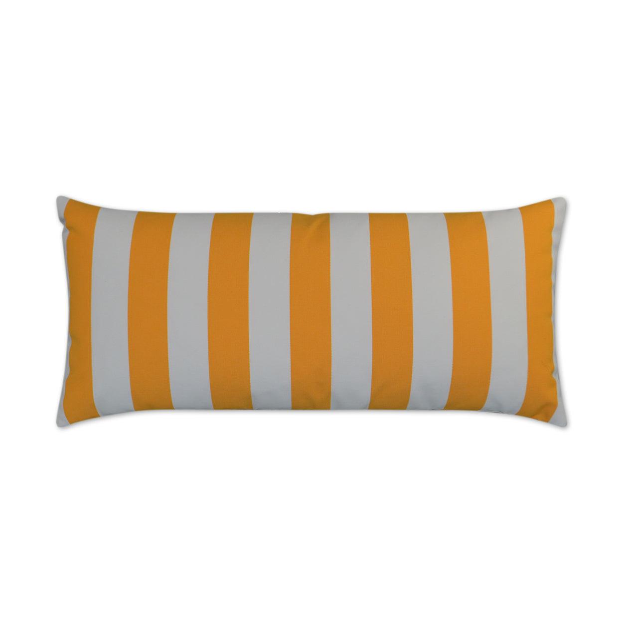 LOOMLAN Outdoor - Outdoor Café Stripe Lumbar Pillow - Yellow - Outdoor Pillows