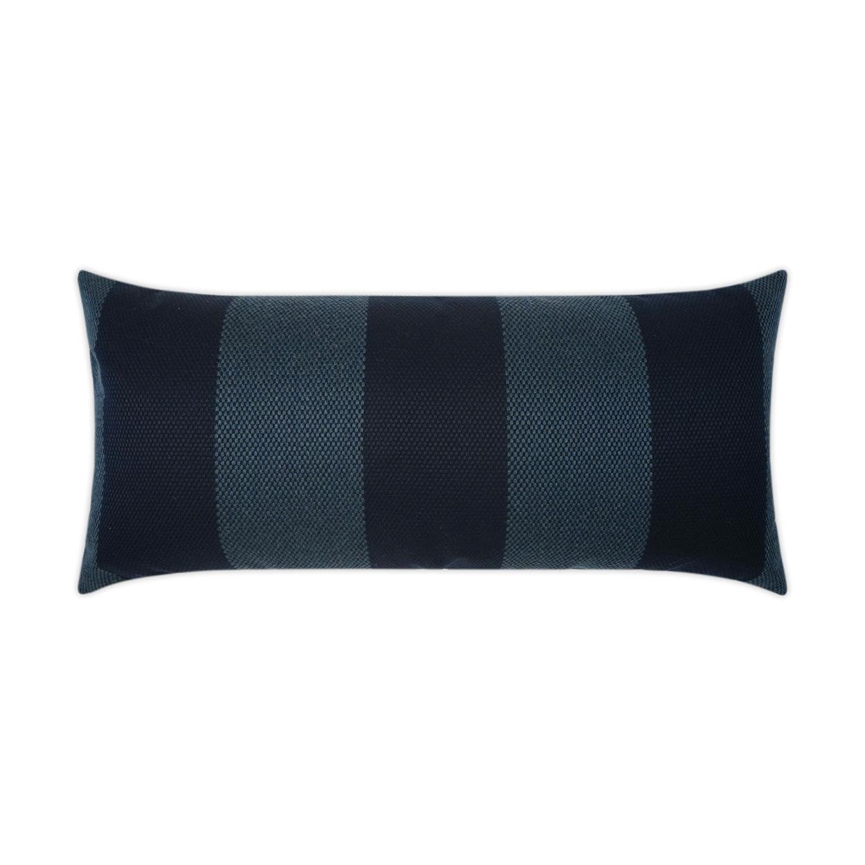 LOOMLAN Outdoor - Outdoor Carlsbad Lumbar Pillow - Indigo - Outdoor Pillows