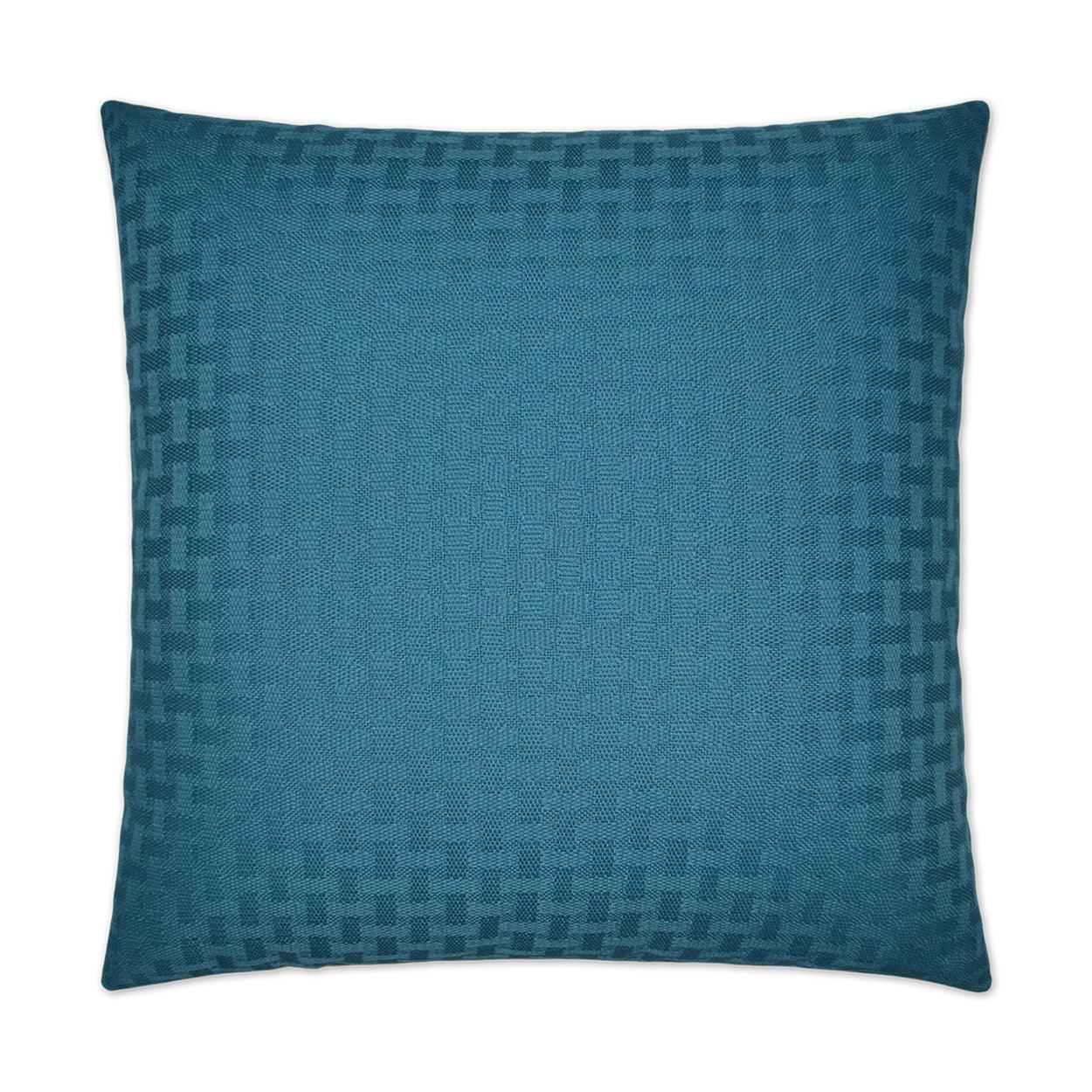 LOOMLAN Outdoor - Outdoor Carmel Weave Pillow - Turquoise - Outdoor Pillows