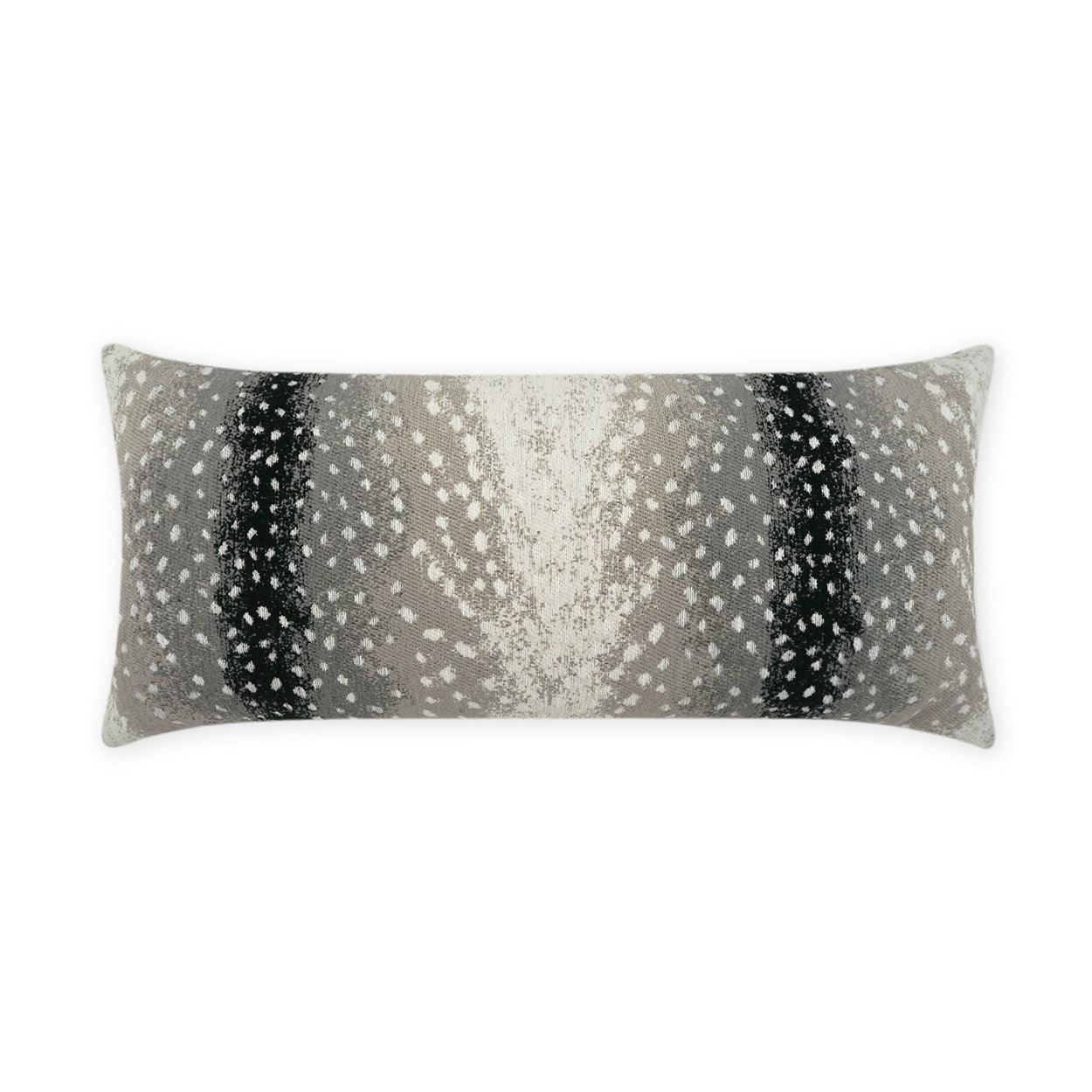 LOOMLAN Outdoor - Outdoor Cerbiatta Lumbar Pillow - Onyx - Outdoor Pillows