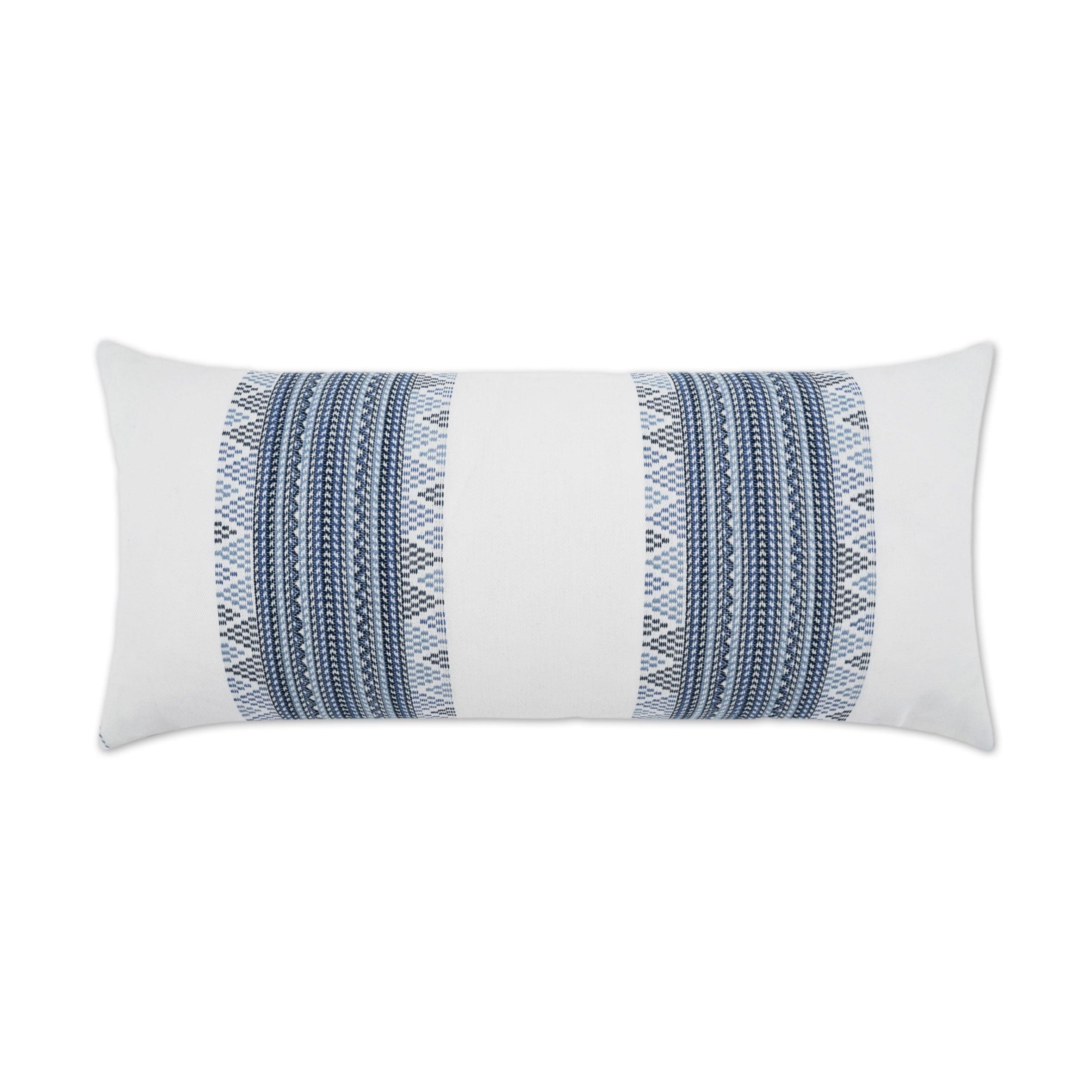 LOOMLAN Outdoor - Outdoor Churro Lumbar Pillow - Indigo - Outdoor Pillows