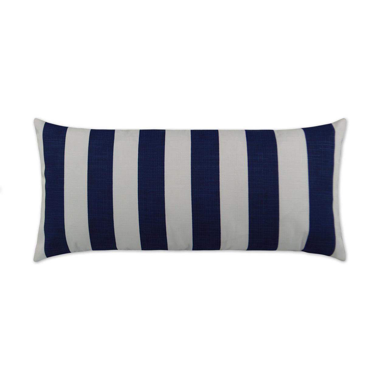 LOOMLAN Outdoor - Outdoor Classics Lumbar Pillow - Navy - Outdoor Pillows