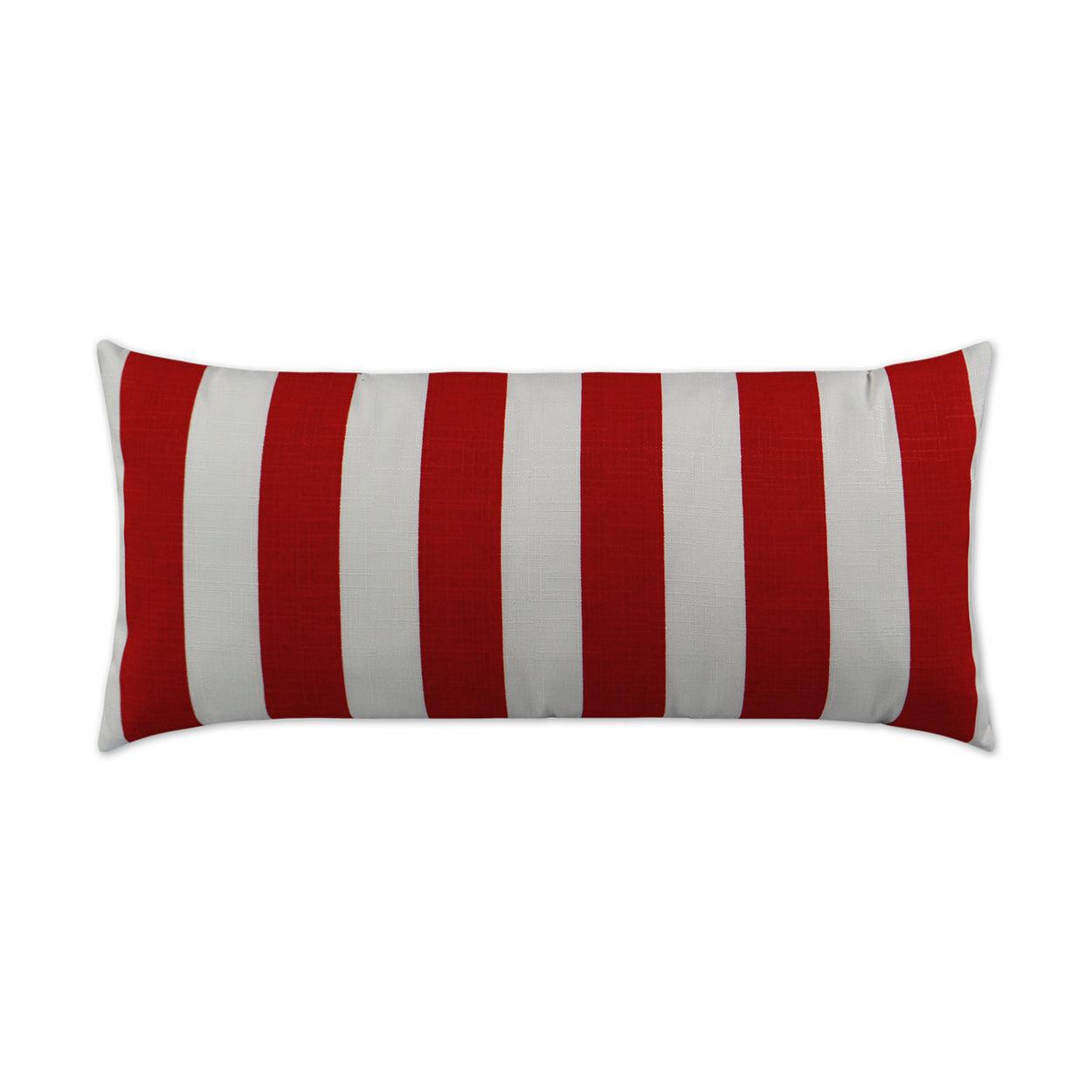 LOOMLAN Outdoor - Outdoor Classics Lumbar Pillow - Red - Outdoor Pillows