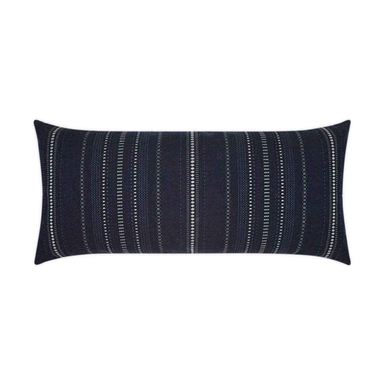 LOOMLAN Outdoor - Outdoor Copeland Lumbar Pillow - Midnight - Outdoor Pillows