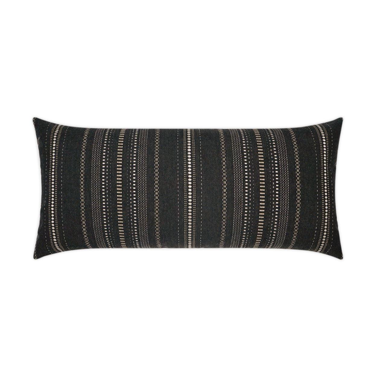 LOOMLAN Outdoor - Outdoor Copeland Lumbar Pillow - Onyx - Outdoor Pillows