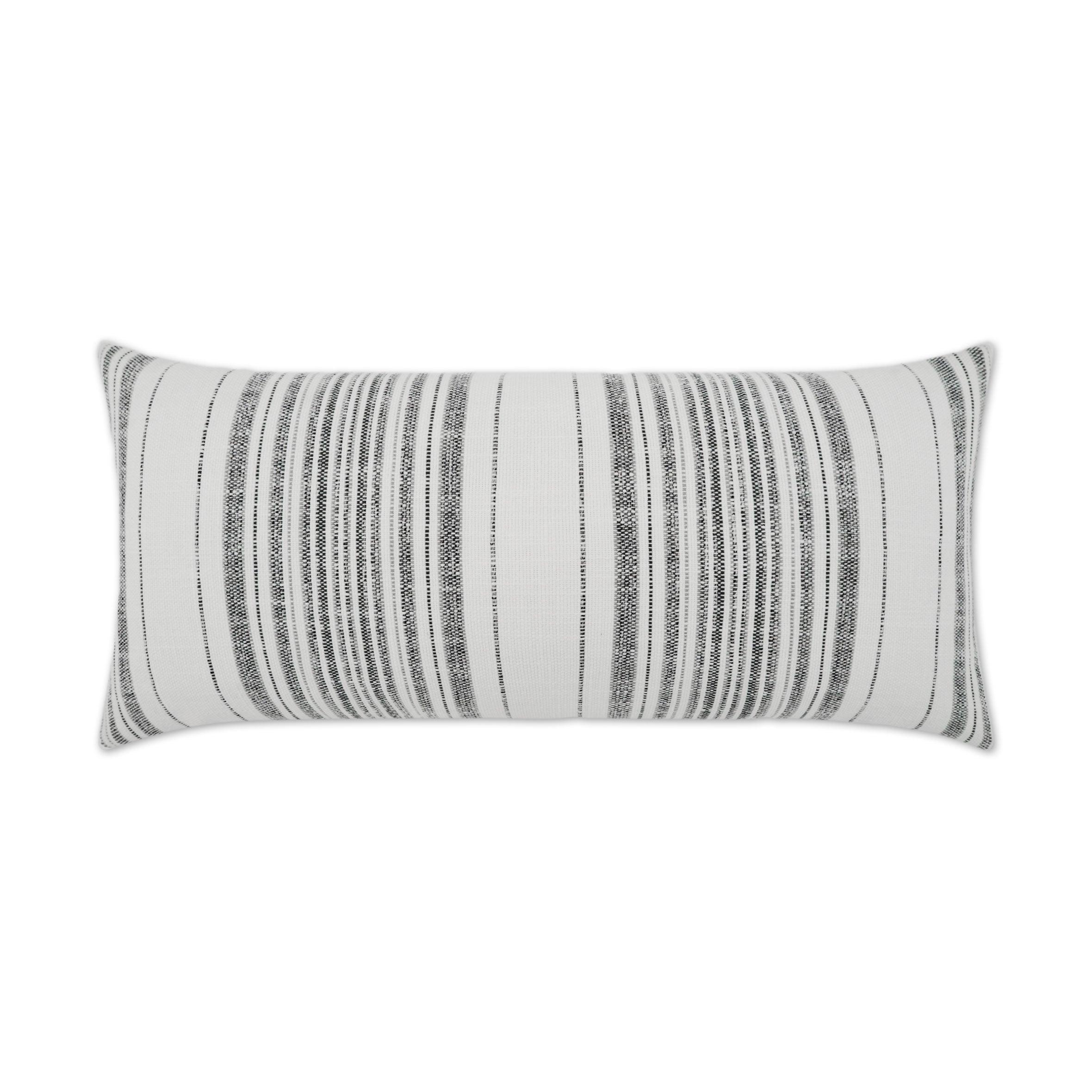 LOOMLAN Outdoor - Outdoor Deering Lumbar Pillow - Ebony - Outdoor Pillows