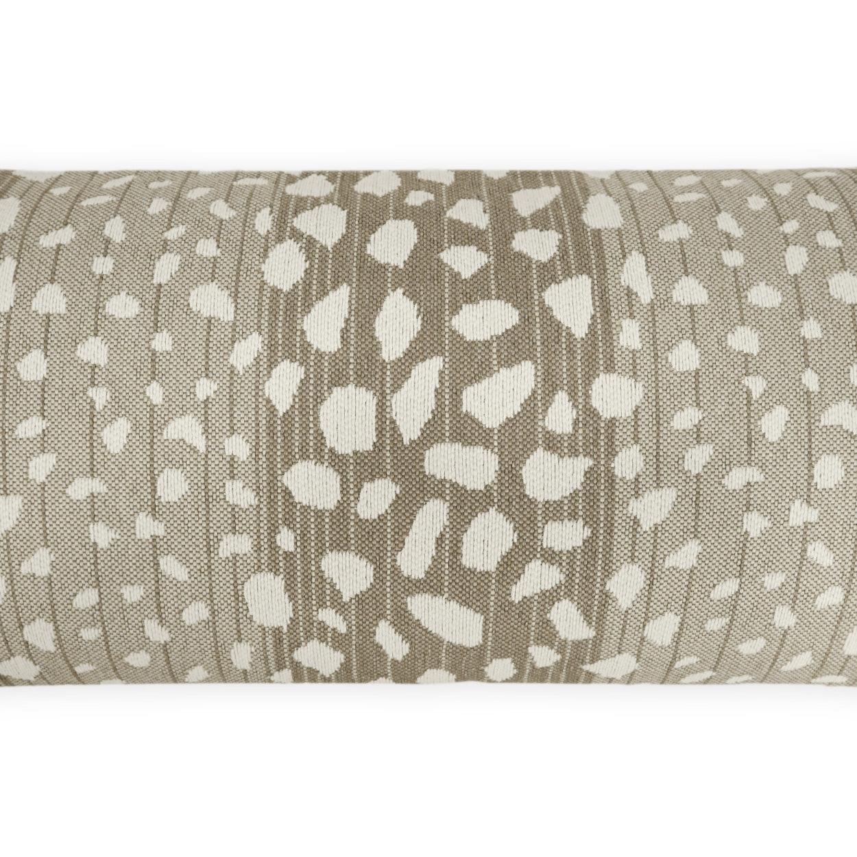 LOOMLAN Outdoor - Outdoor Deerskin Lumbar Pillow - Alabaster - Outdoor Pillows