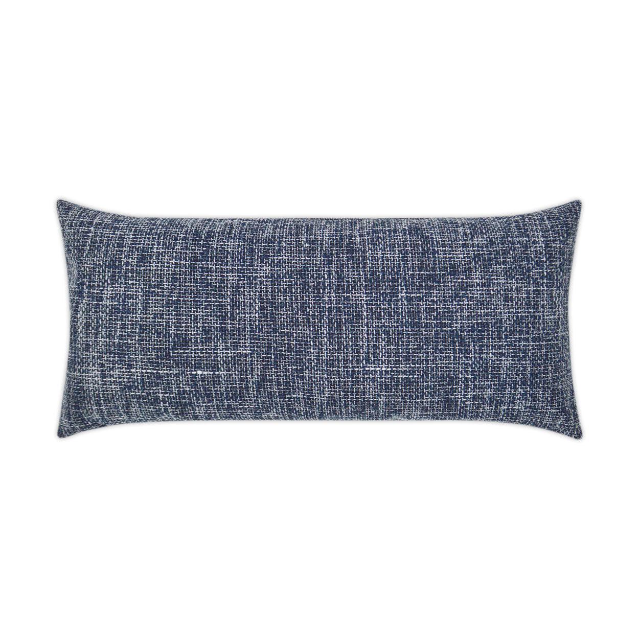 LOOMLAN Outdoor - Outdoor Double Trouble Lumbar Pillow - Navy - Outdoor Pillows