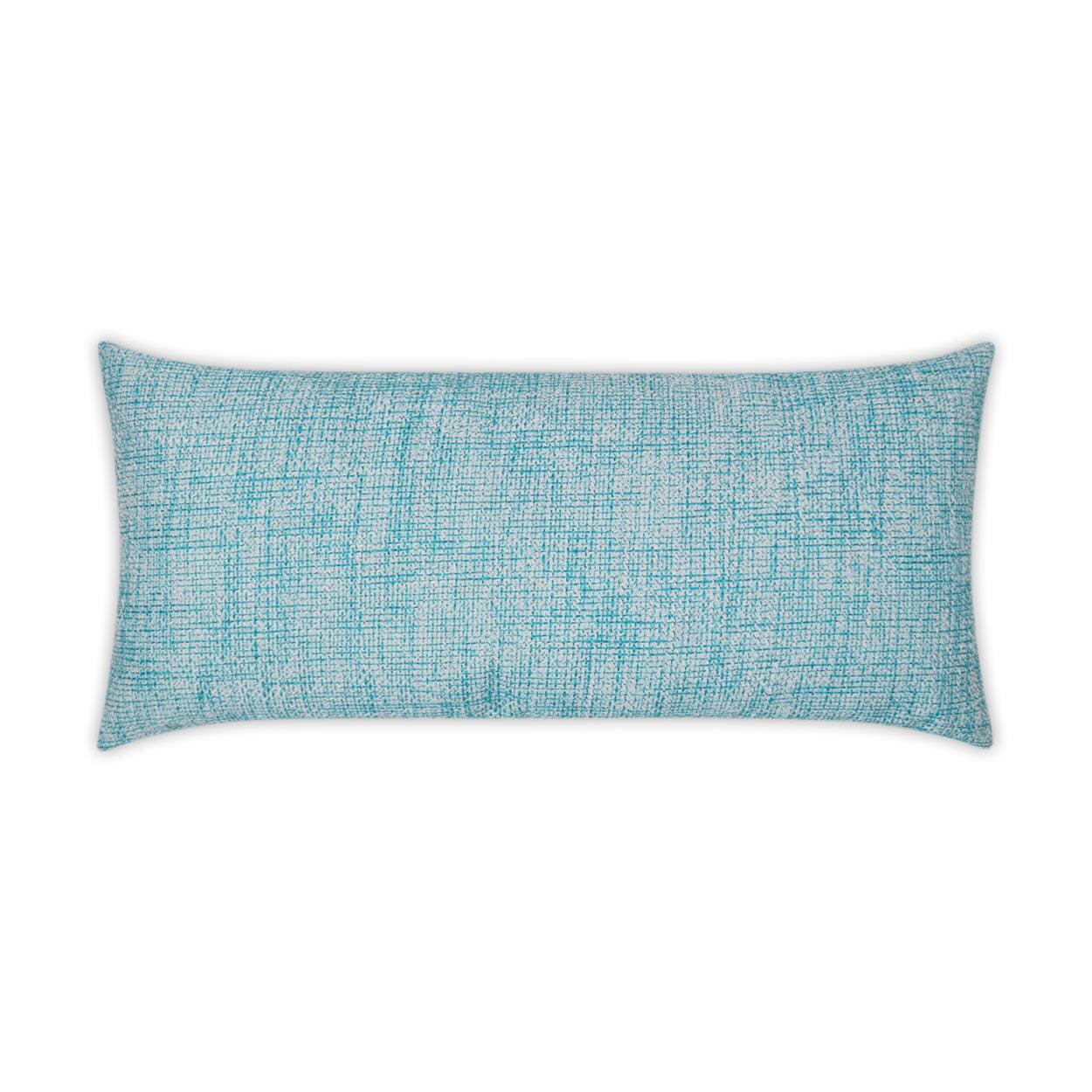 LOOMLAN Outdoor - Outdoor Double Trouble Lumbar Pillow - Turquoise - Outdoor Pillows