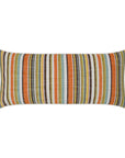 LOOMLAN Outdoor - Outdoor Fancy Stripe Lumbar Pillow - Multi - Outdoor Pillows