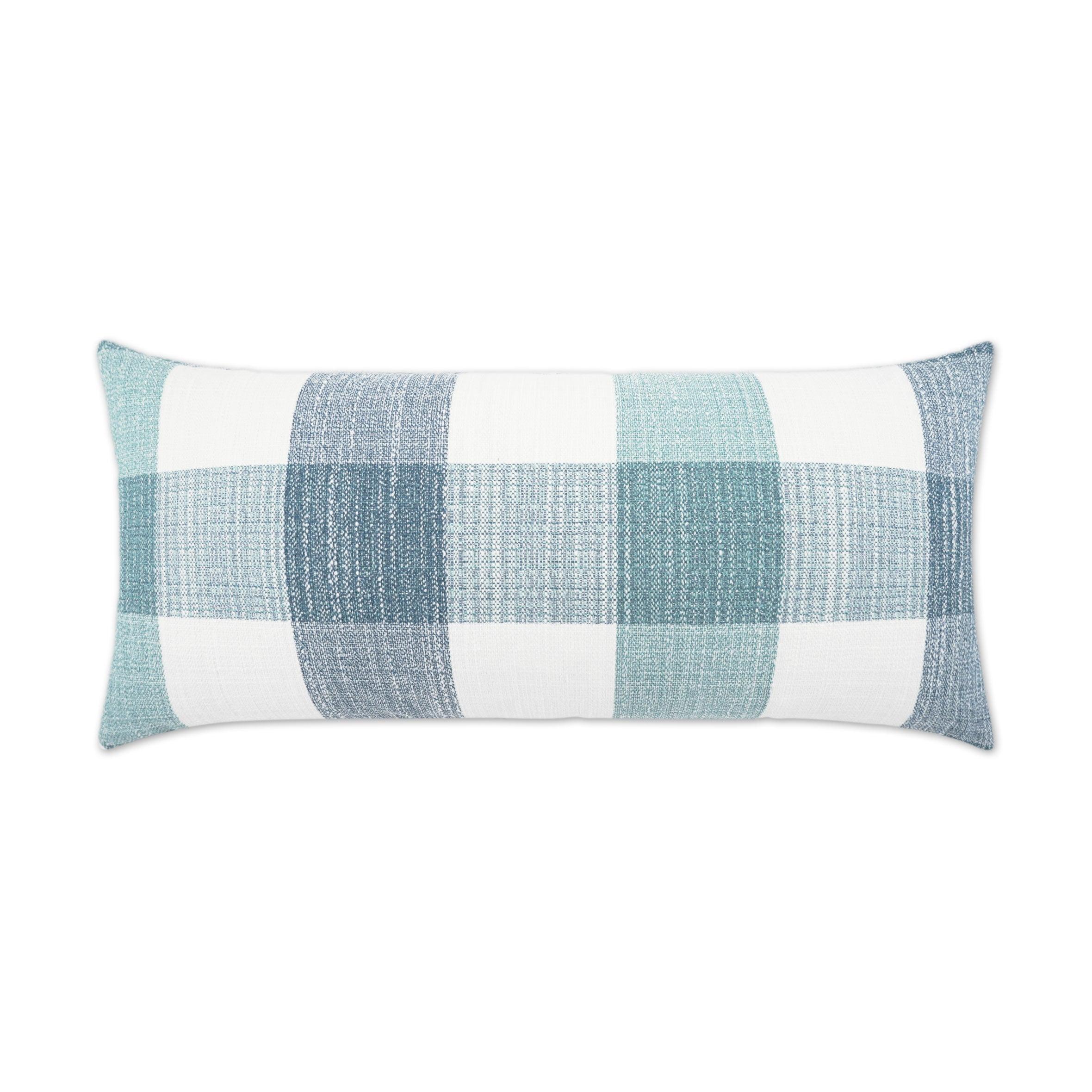 LOOMLAN Outdoor - Outdoor Farmhouse Lumbar Pillow - Spa - Outdoor Pillows