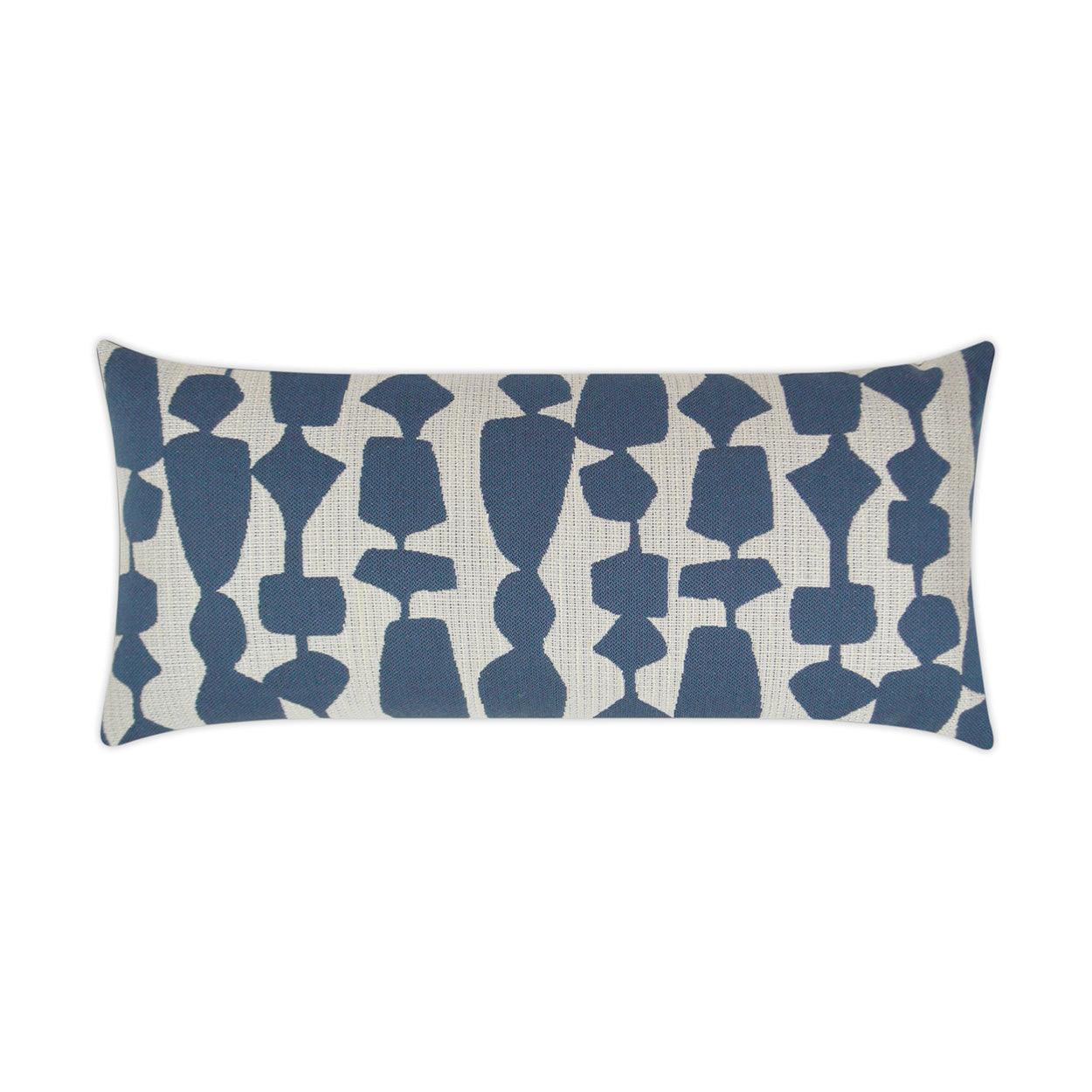 LOOMLAN Outdoor - Outdoor Freya Lumbar Pillow - Denim - Outdoor Pillows