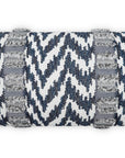 LOOMLAN Outdoor - Outdoor Indiana Lumbar Pillow - Indigo - Outdoor Pillows