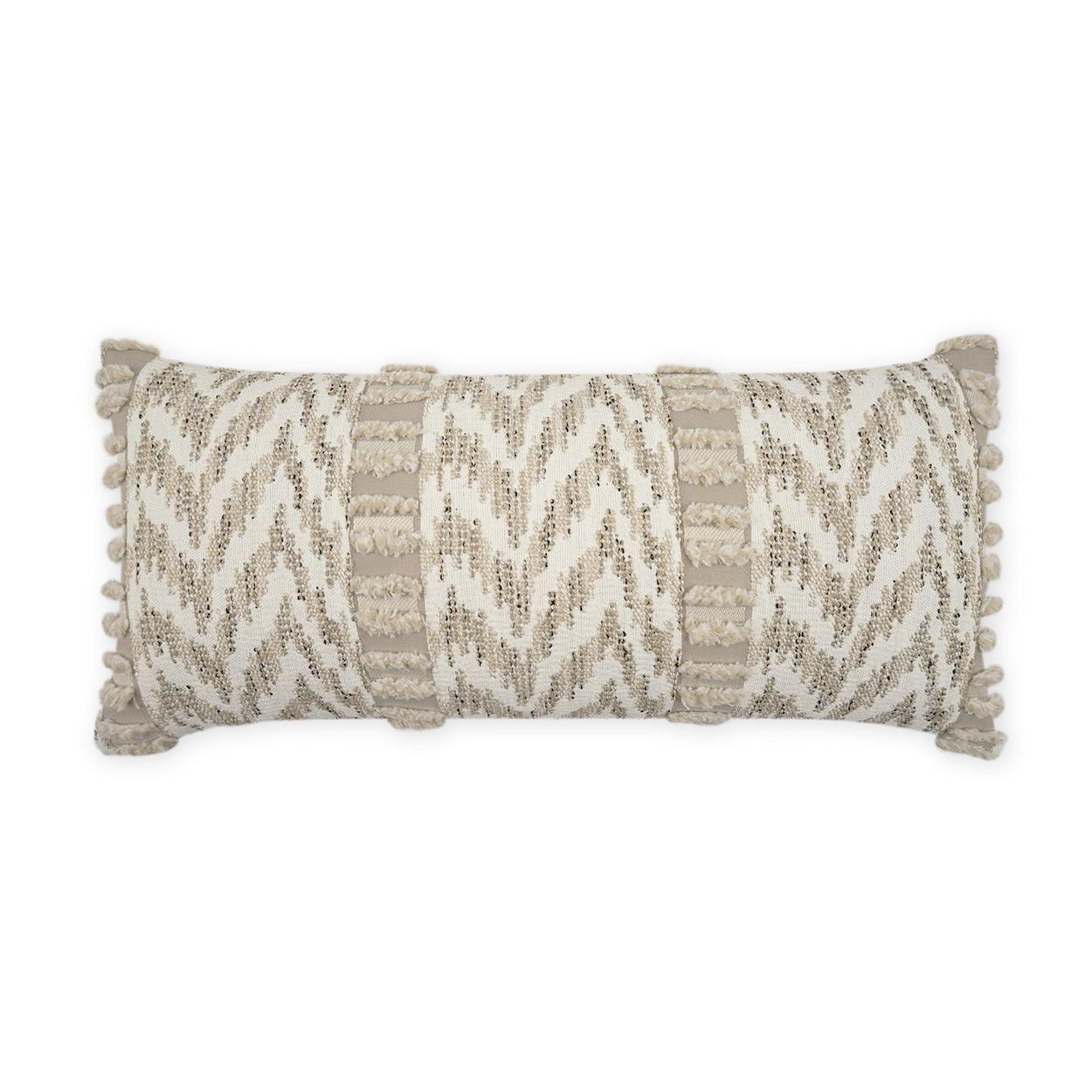 LOOMLAN Outdoor - Outdoor Indiana Lumbar Pillow - Linen - Outdoor Pillows